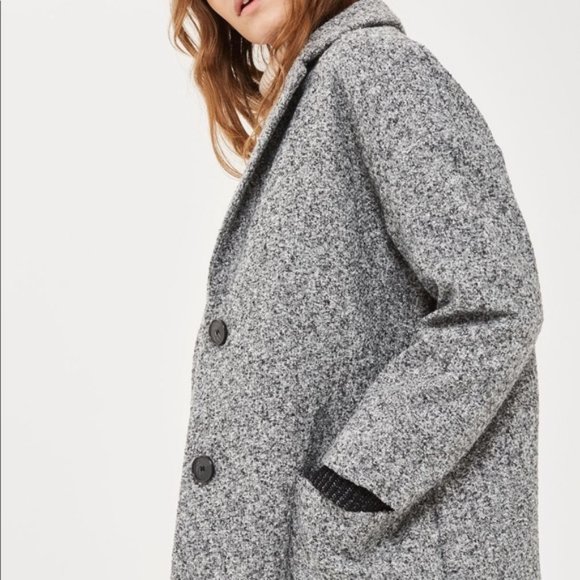 topshop boucle cocoon coat